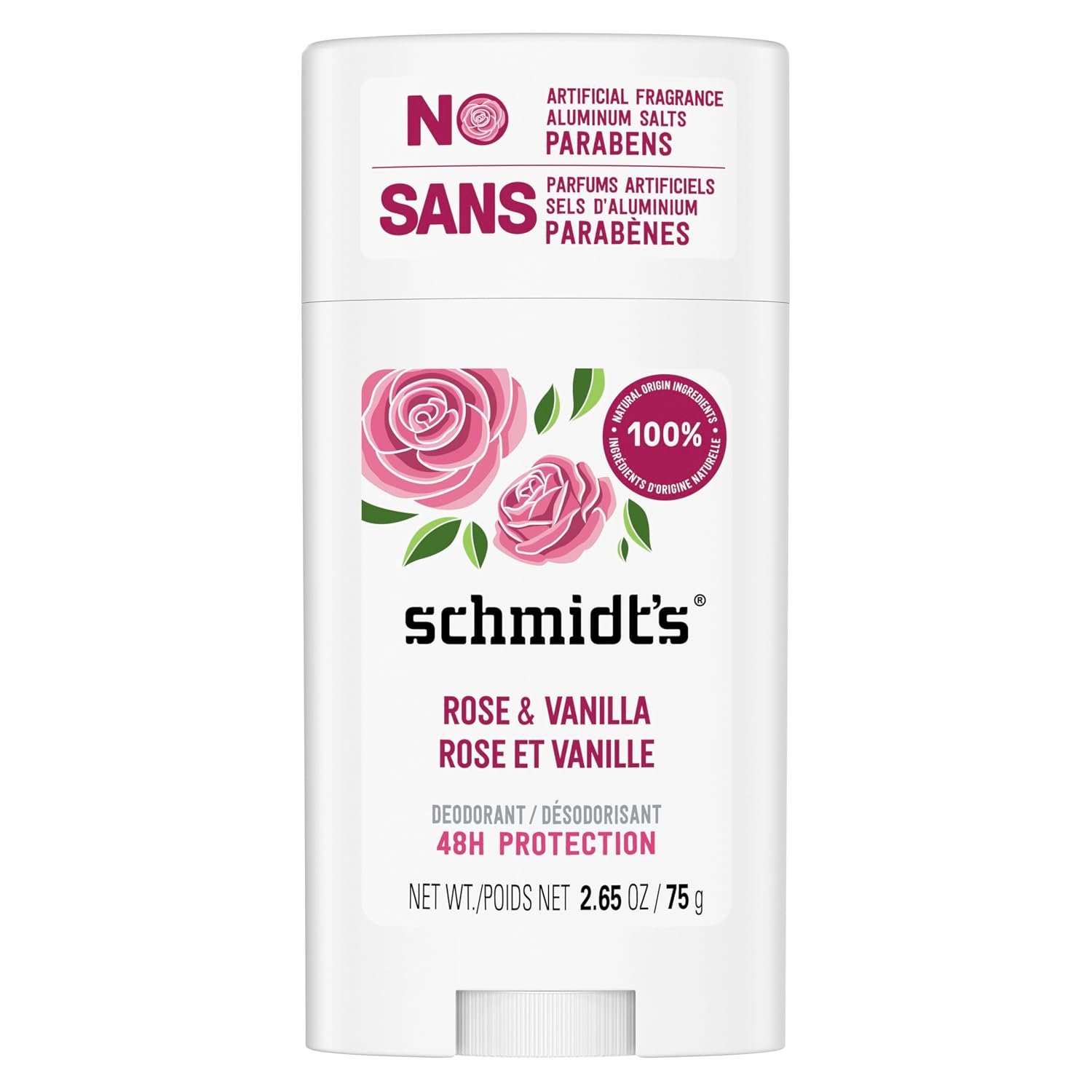 Schmidt’s Aluminum-Free Deodorant Rose & Vanilla Aluminum Free 2.65 oz