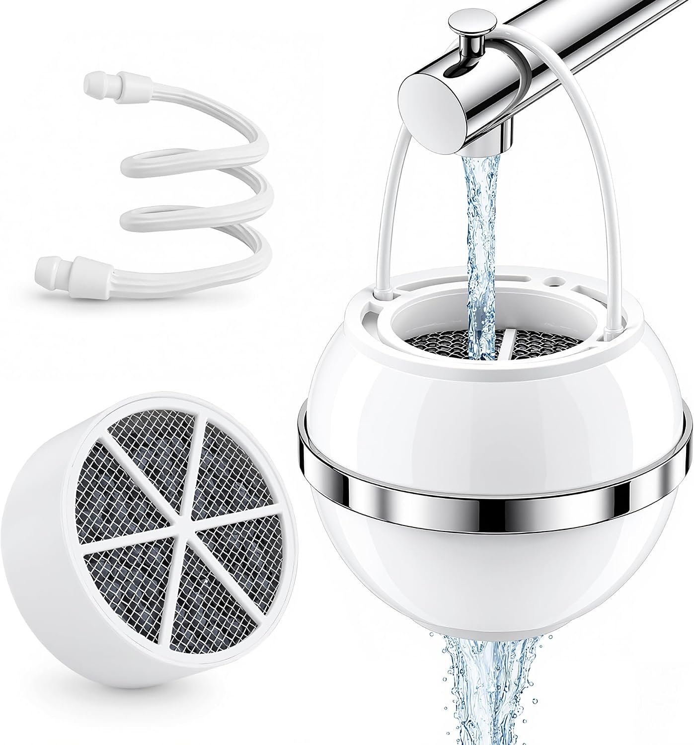Bathtub Water Filter for Tub Faucet, BPA-Free, Easy Install