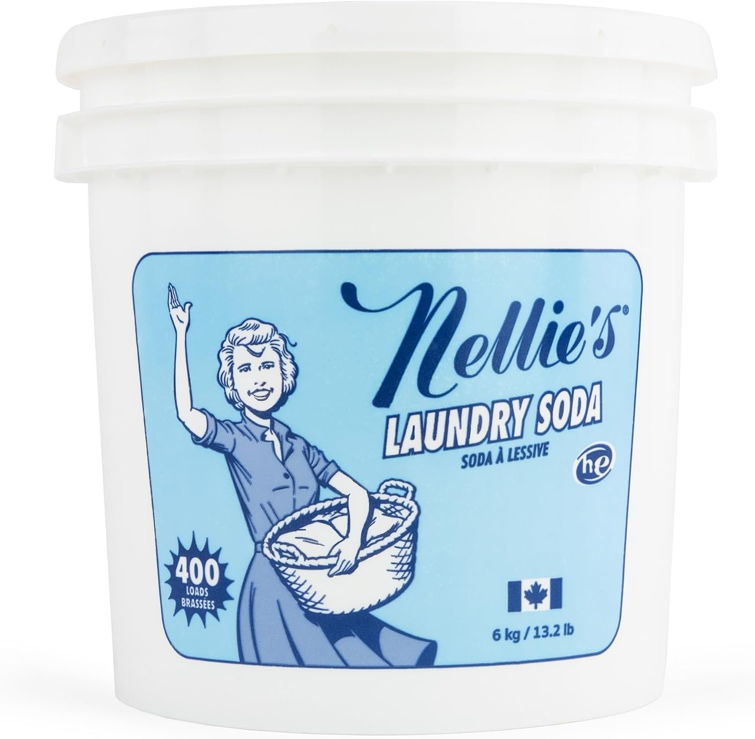 Nellie’s Laundry Soda – Concentrated Laundry Detergent Powder – Bulk 400 Loads – Eco-Friendly, Biodegradable, Vegan, Hypoallergenic, Fragrance-Free, and Non-Toxic Formula