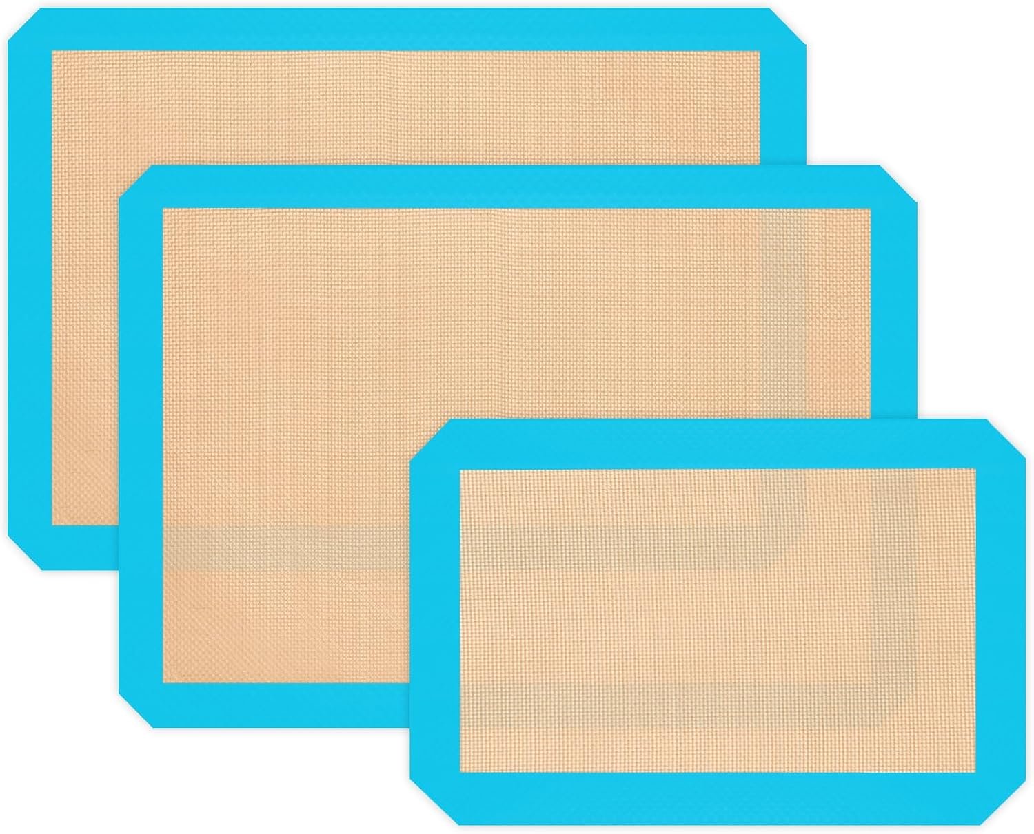 Silicone Baking Mat Set of 3, Non-Stick 2 Half & 1 Quarter Sheets