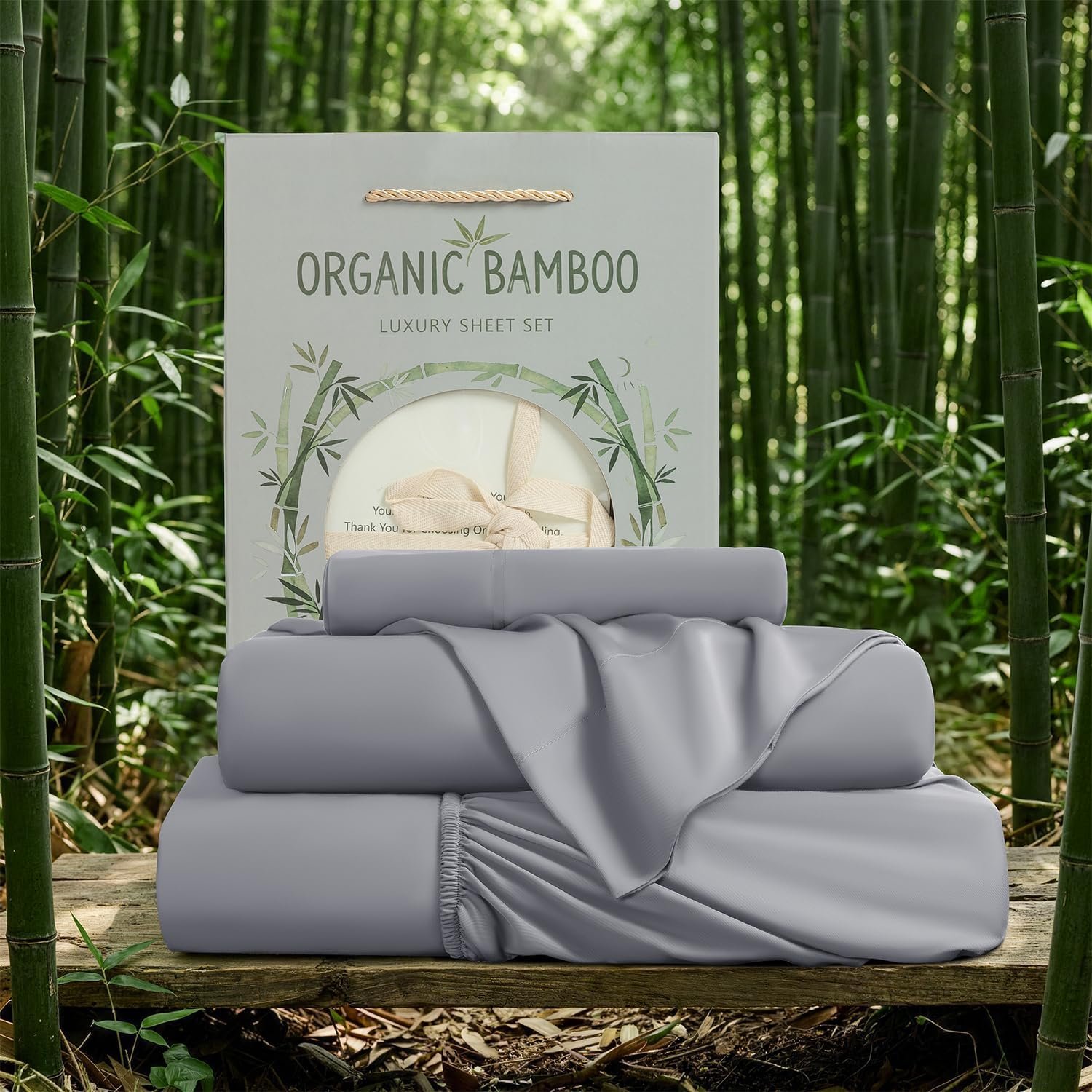 SONORO KATE 100% Organic Viscose Derived from Bamboo_ King Size Sheets Set
