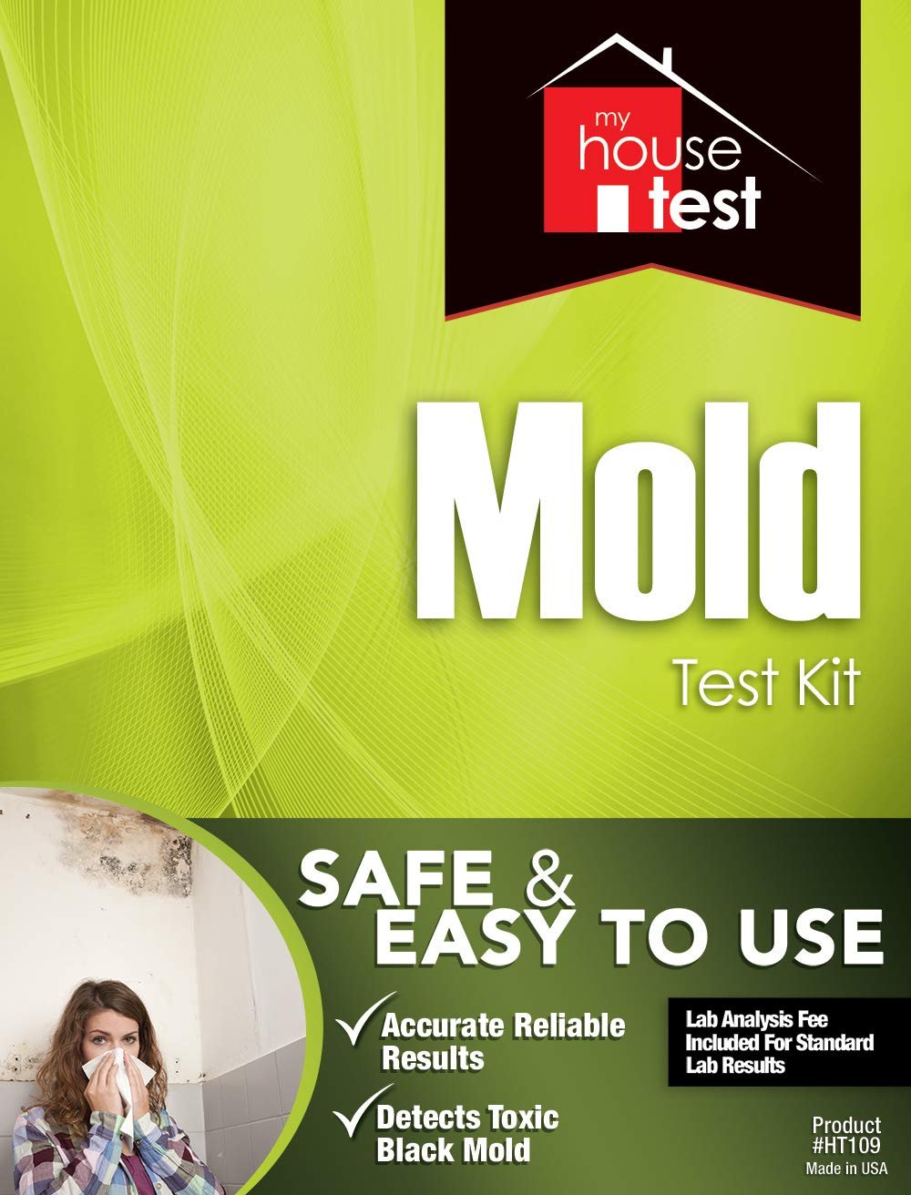 My House Test – DIY Mold Test Kit for Home – Quick 48-Hour Visible Results, Air & Surface Analysis, Mold Testing Kit – Inclusive Lab Review, and Expert Consultation Included