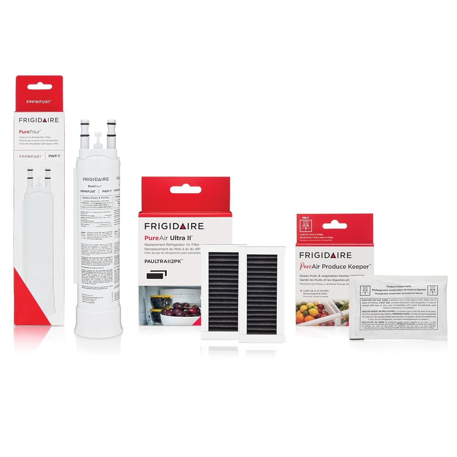 Frigidaire FPPWFU01 Water, PAULTRA2 Air and FRPAPKRF Combo, 4 Count
