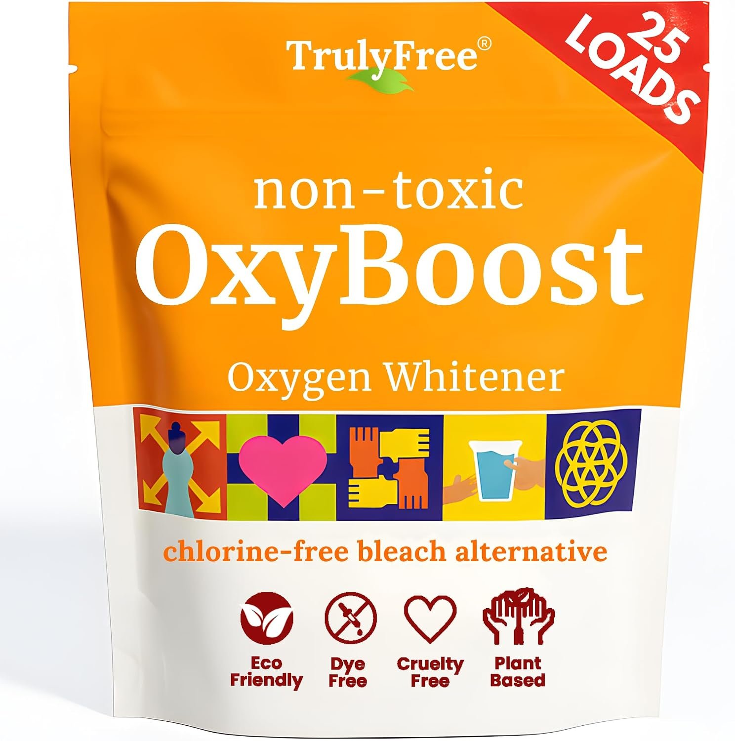 Truly Free OxyBoost Oxygen Whitener Laundry Powder – Pack of 1
