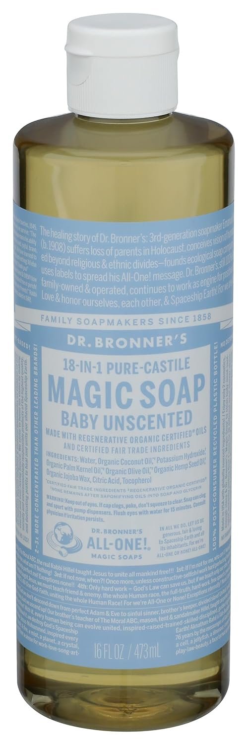 Dr Bronner Soap Liq Cstle Baby Unscented