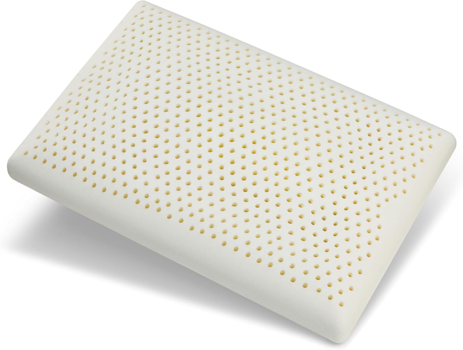 Firm Latex Pillow, Natural Latex Foam Pillow with Removable Cotton Cover, Standard Size (L22”×W14”×H5”), Strong Support Travel Pillow, Thin Camping Pillow, Perfect Packaging
