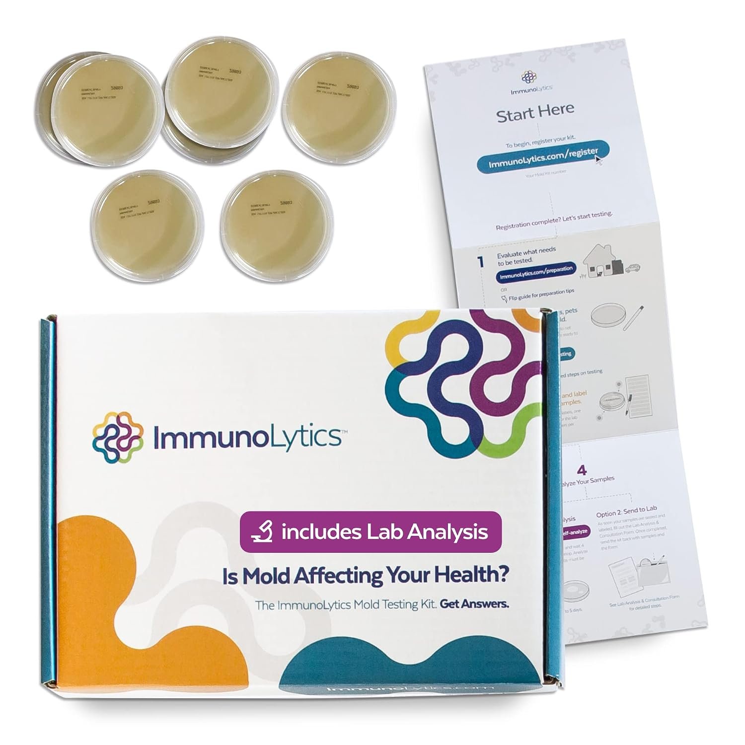 Mold Test Kit for Home – Professional Lab Analysis and Expert Consultation Included- Protect Your Home & Family (7 Room/Plate)