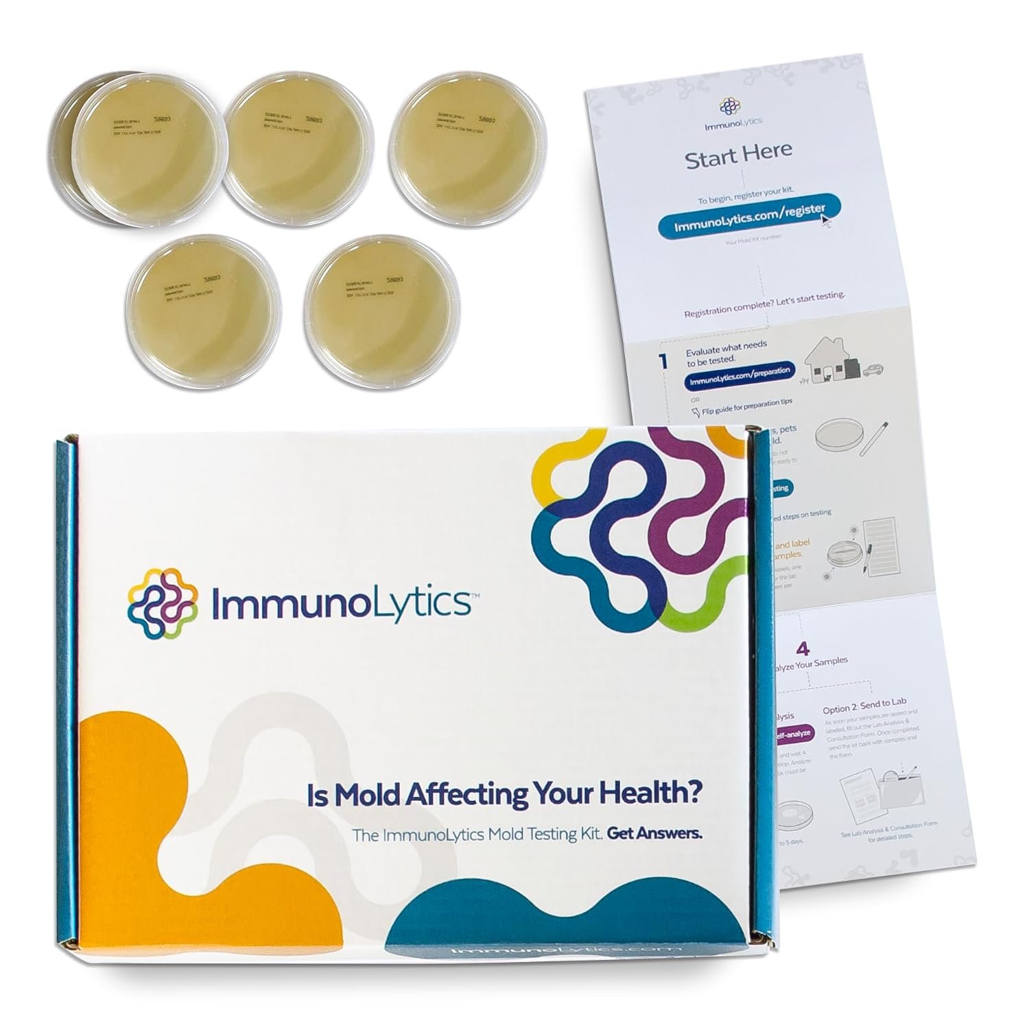 Mold Test Kit for Home — 6-Plate DIY Mold & Black Mold Detection — Test Surfaces, Air Quality & HVAC — Optional Lab Analysis & Expert Consultation