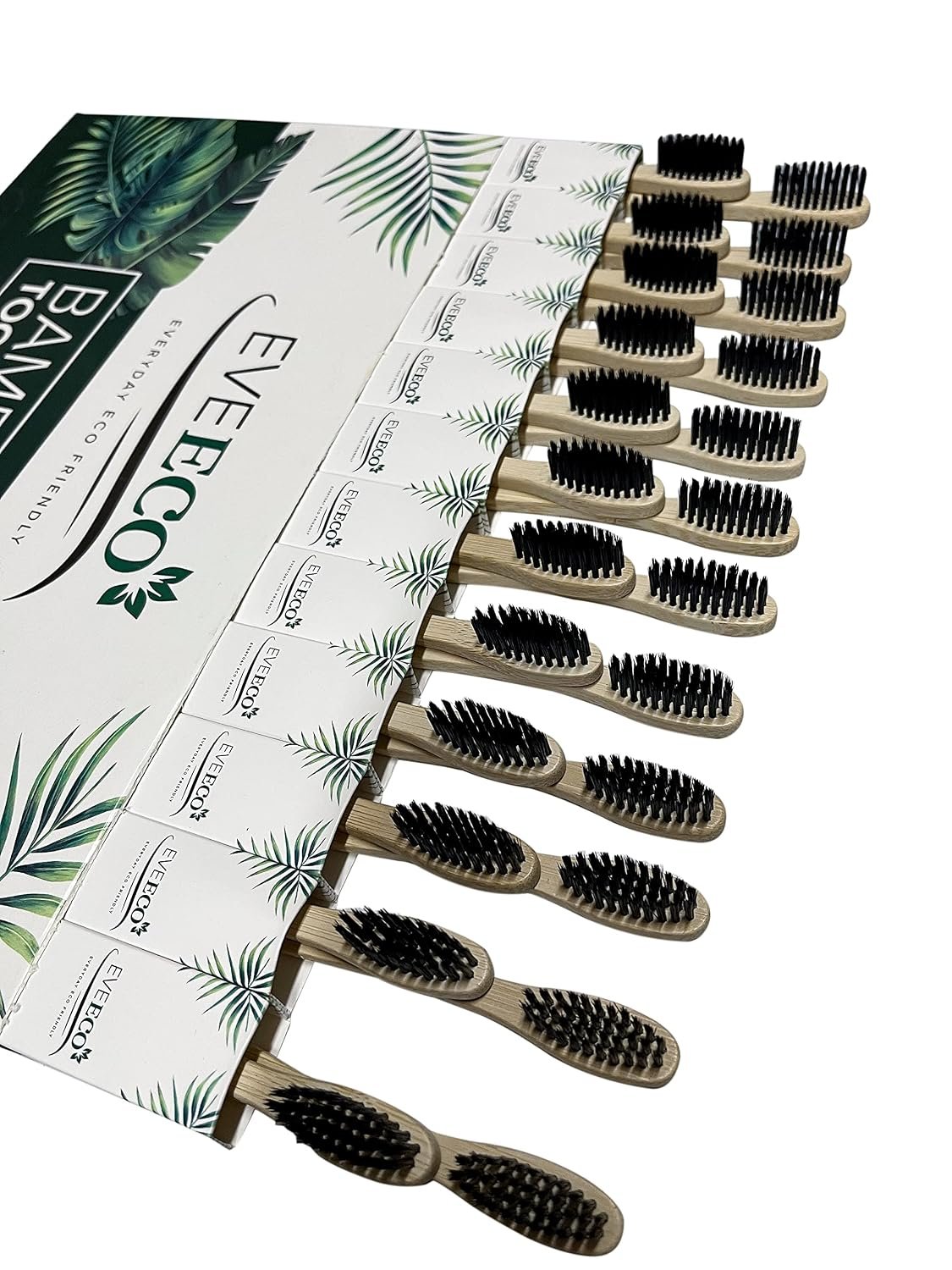 24 Count I Bamboo Toothbrush I Soft Bristles Best for Sensitive Gums I Charcoal I Vegan I Natural Wood I BPA Fee I Recyclable I Compostable I Biodegradable | Environmentally Friendly
