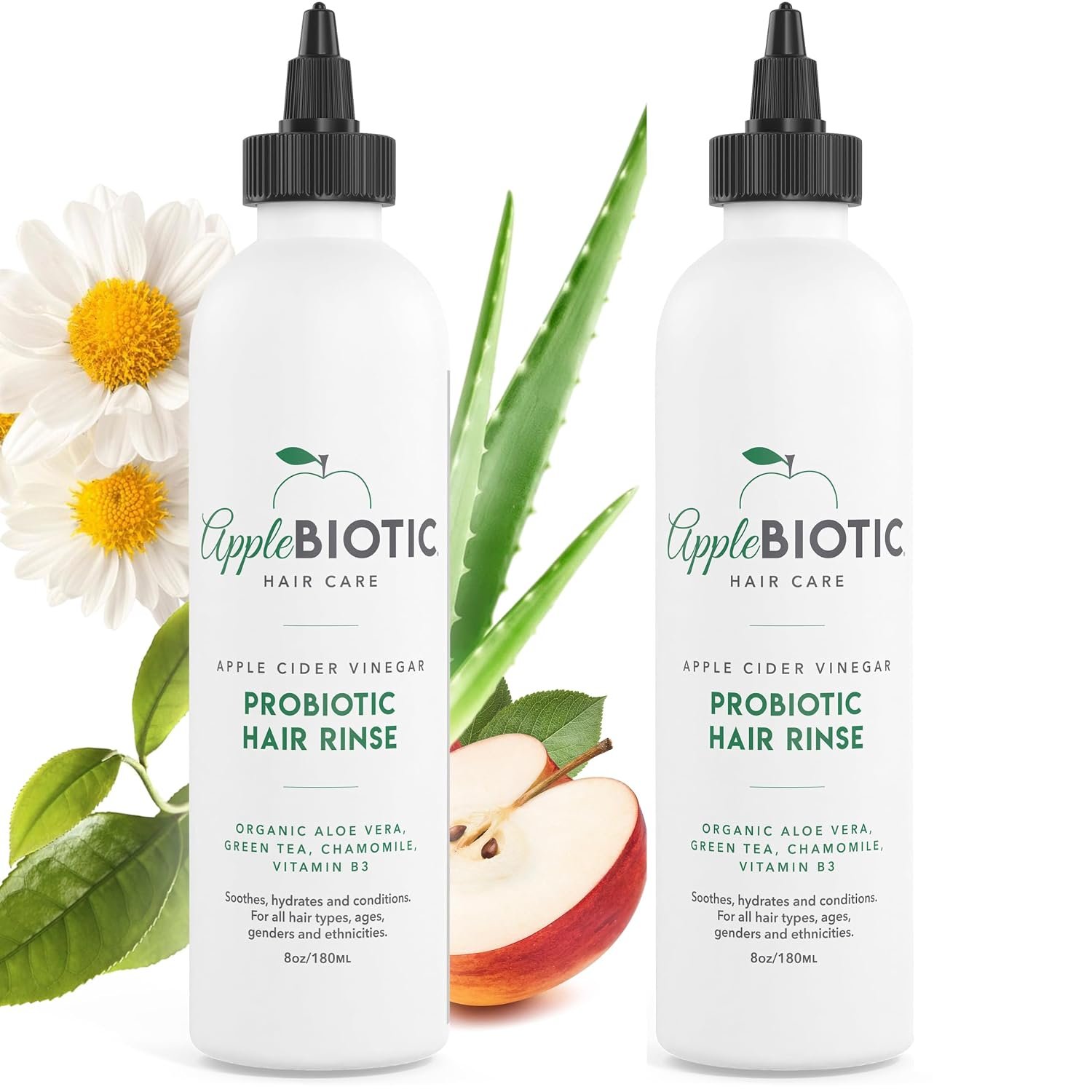 Apple Cider Vinegar Probiotic Hair Rinse – Scalp Cleanser & Scalp Buildup Remover — Organic Detox Miracle Tonic Boost Softness, Shine, Luster, Growth, Manageability – Natural Root Rinsing Care