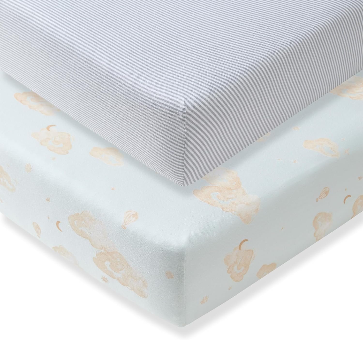 Burt’s Bees Baby Organic Cotton Fitted Crib Sheet, Unisex Baby Beddings