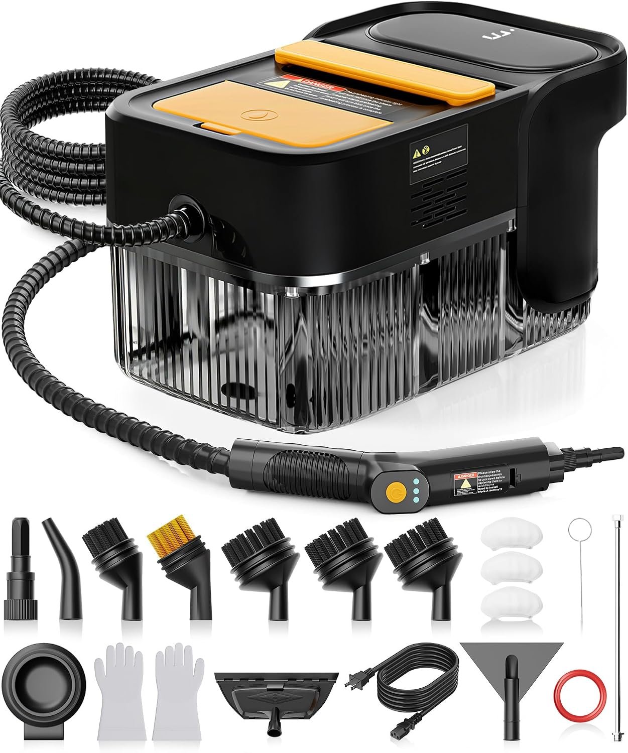 Steam Cleaner, 3 Level Adjustable Handle with 18 Accessories