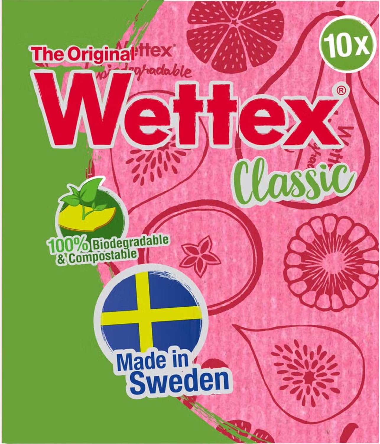 Wettex The Original Swedish Dishcloth for Kitchen 10 Pack