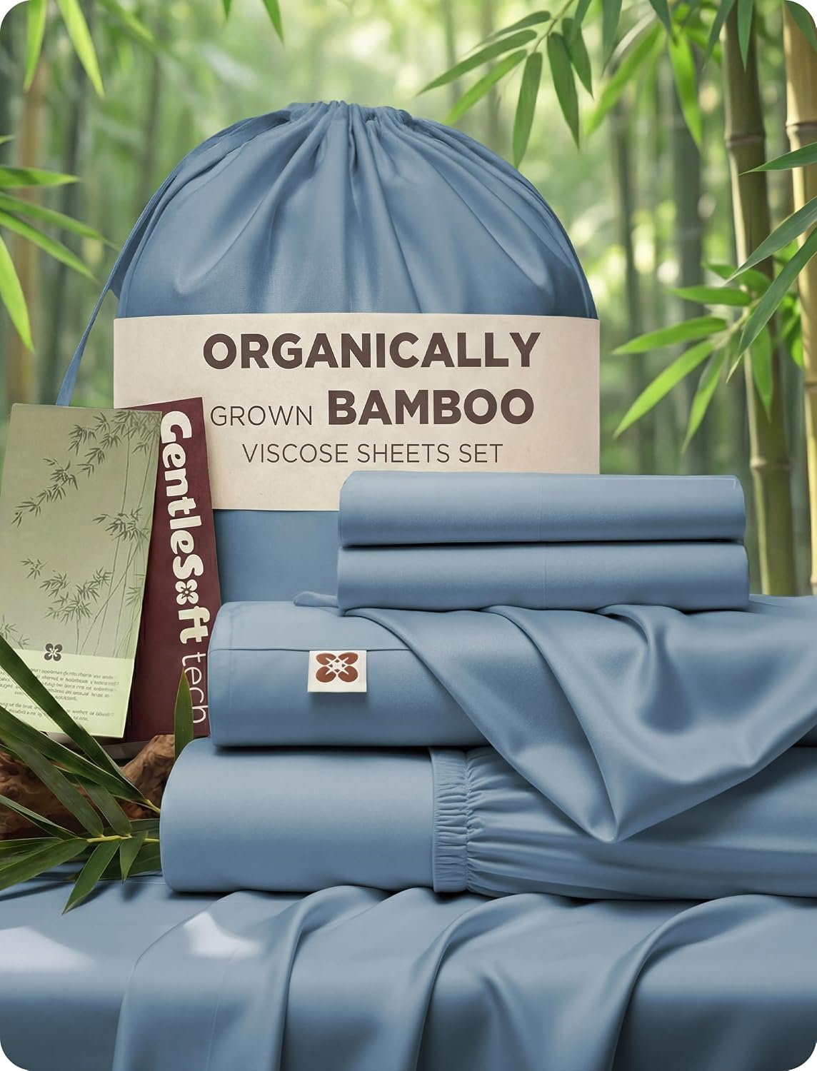Bedsure PureWoven 100% Viscose Derived from Bamboo, King Size Sheets Set