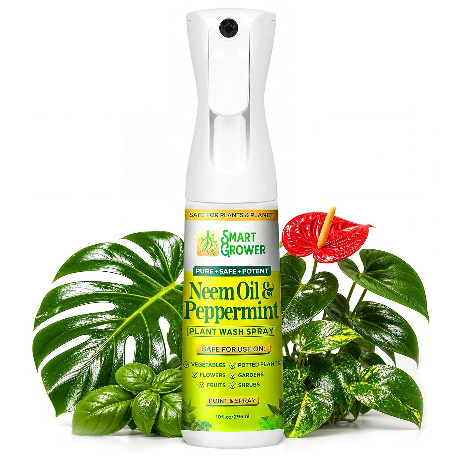 Neem Oil Spray for Plants with Peppermint Oil, Plant Mister Sprayer 10 oz