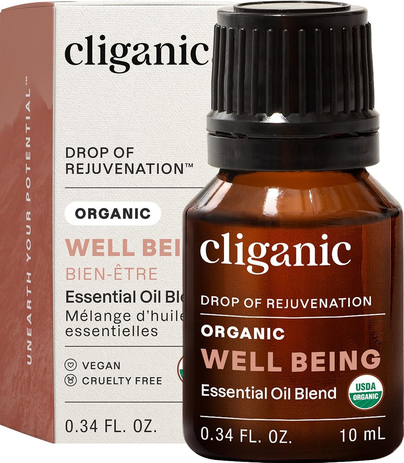 Cliganic Organic Essential Oils Blend – Well Being – Drop of Rejuvenation (Packaging May Vary)