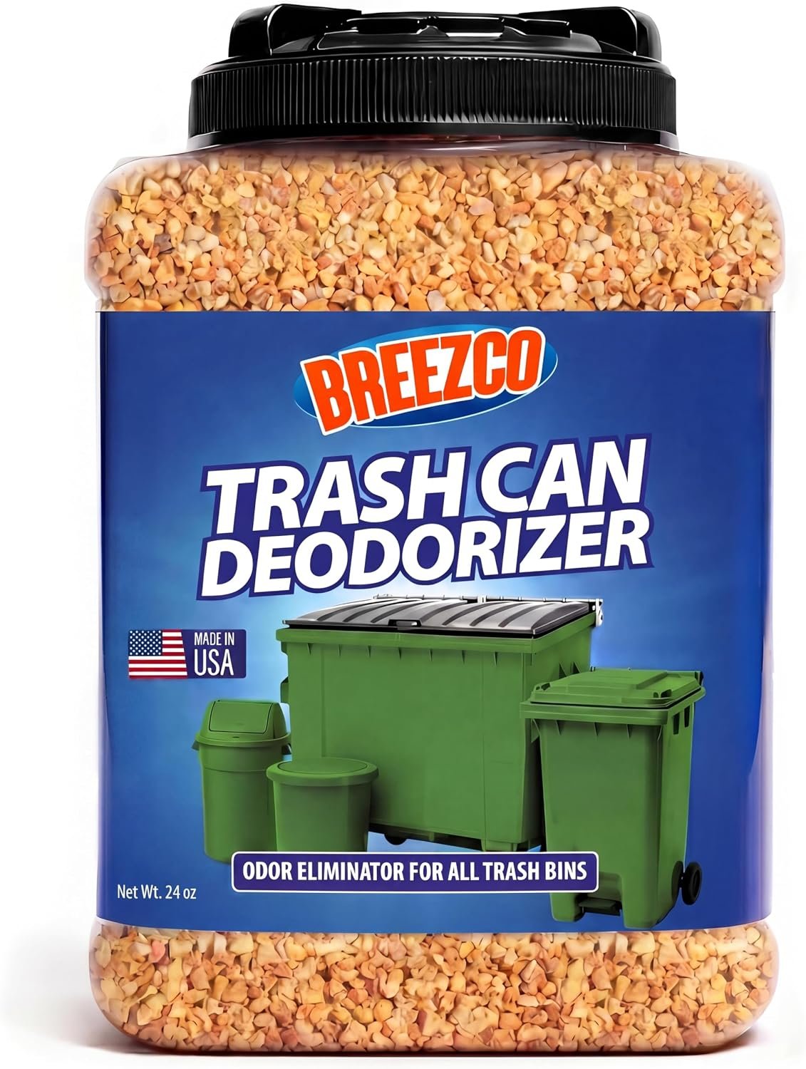 Trash Can Deodorizer 1.5lbs – Outdoor Trash Can Deodorizer & Liquid Waste Absorber, (Made in USA) Biodegradable Trash Can Odor Eliminator, Neutralizes Garbage Smells & Absorbs Liquids – 7 Cups