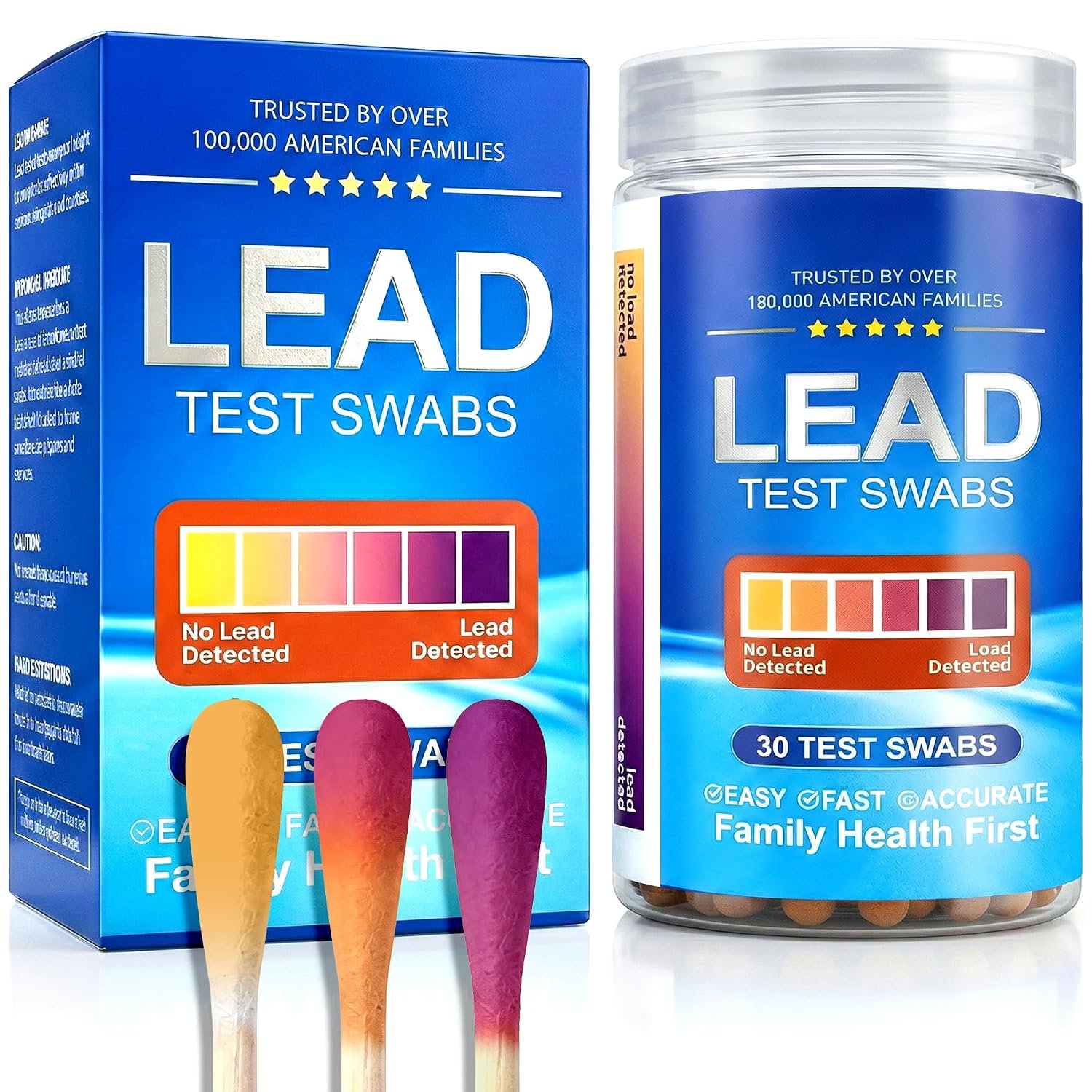 Lead Test Kit for Paint, Water, Soil & Household Surfaces, Rapid and Reliable Results, Easy-to-Use Home Testing Strips for Home Safety Checks, Renovation, Families, Schools, Rentals, Homes and Offices