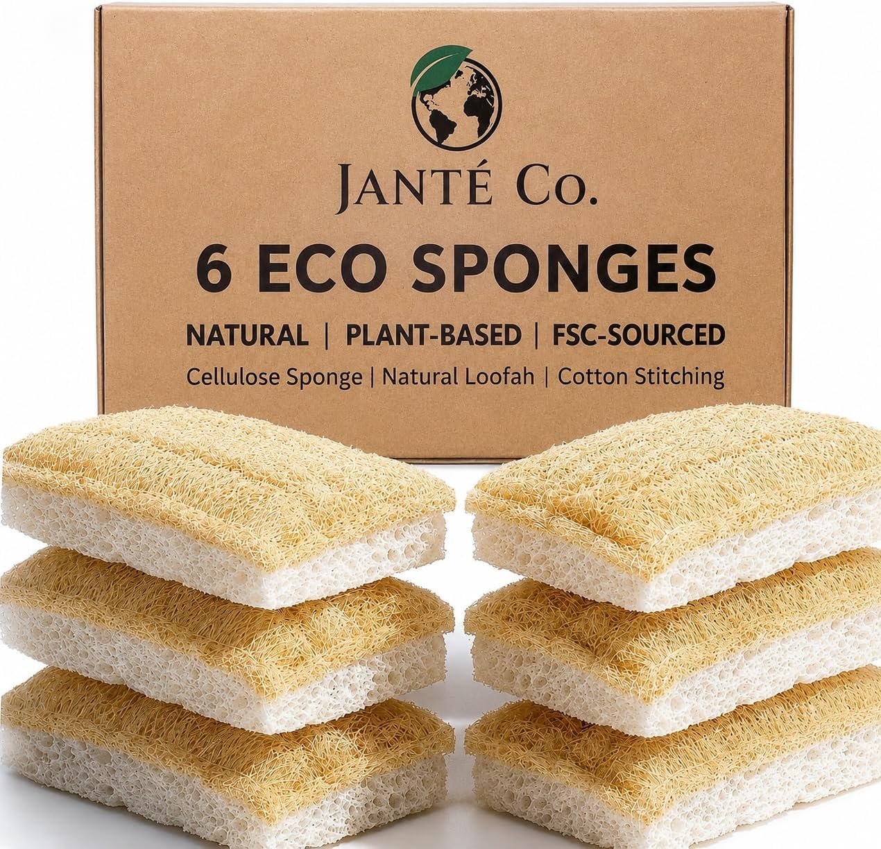 Natural Loofah Dish Sponges by Janté Co. – Kitchen Sponges