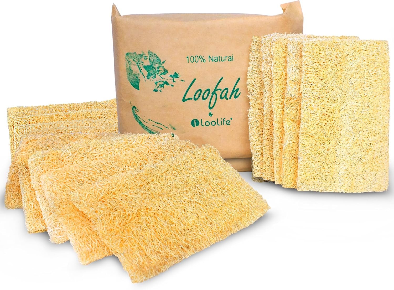 Natural Loofah Kitchen Sponge – Natural Sponges for Dishes – Dish Sponge
