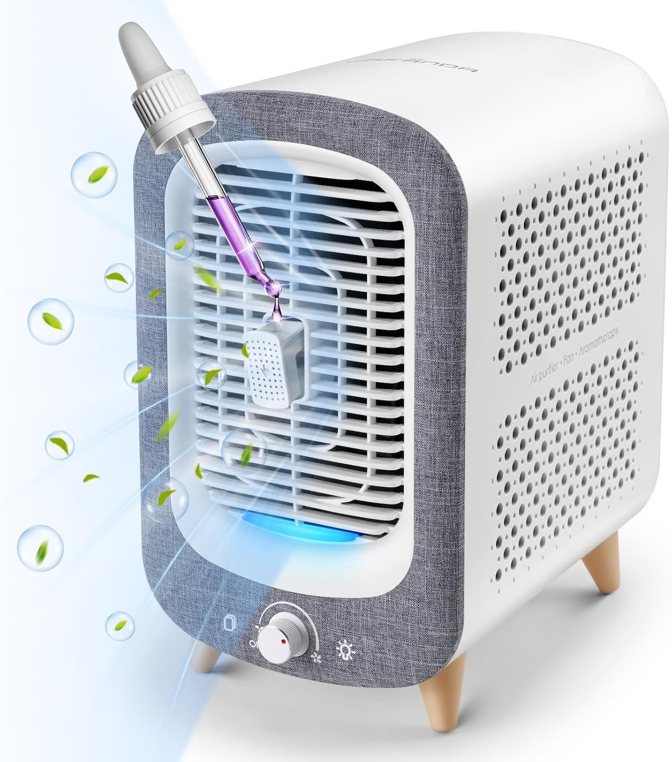 Air Purifier for Home Bedroom 780sq ft, HEPA Air Purifers with Activated Carbon, 22dbB Sleep Mode Quiet Air Cleaner for Dust, Smoke, Odor, Pet Dander, Pollen, Office Desk, JF180 Grey