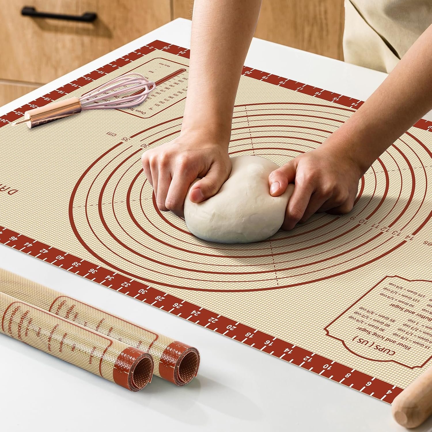 DANIA & DEAN 26″x16″ Extra Thick Silicone Baking Mat for Pastry and Bread