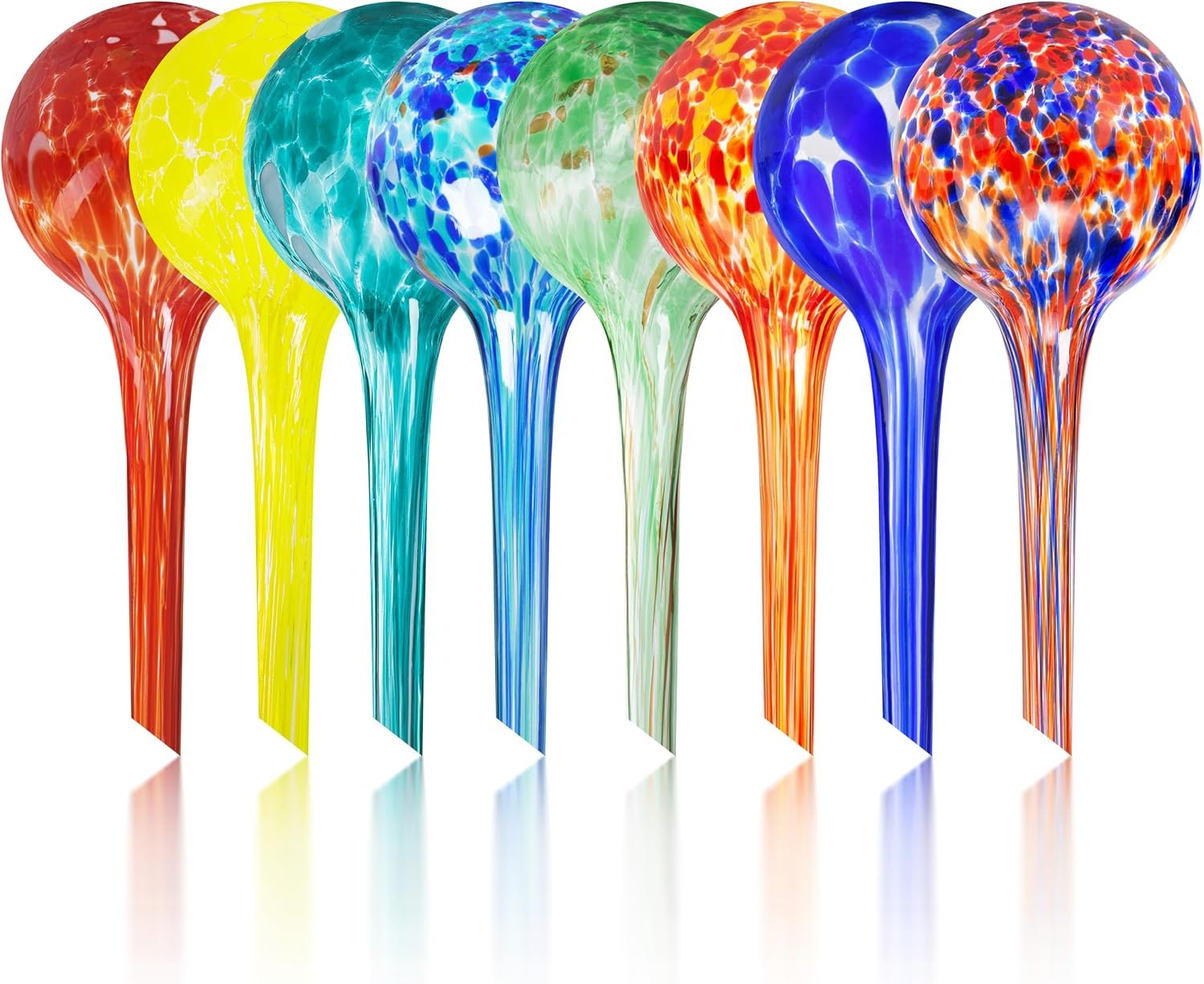 Plant Watering Globes Set of 8, Small – Glass Self Watering Globes
